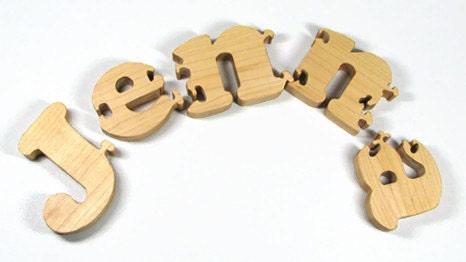 Wooden Name Puzzle, Personalized Gift, Custom Name Puzzle, Wooden Letter Puzzle, Newborn Baby Gift, Nursery Decor