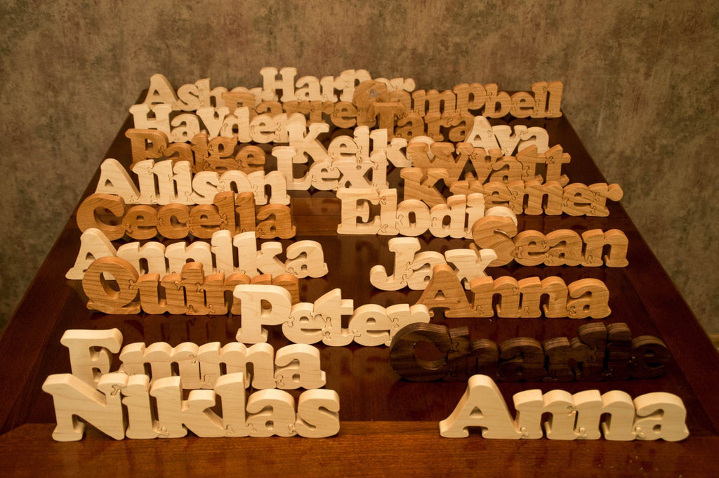 Wooden Name Puzzle, Personalized Gift, Custom Name Puzzle, Wooden Letter Puzzle, Newborn Baby Gift, Nursery Decor