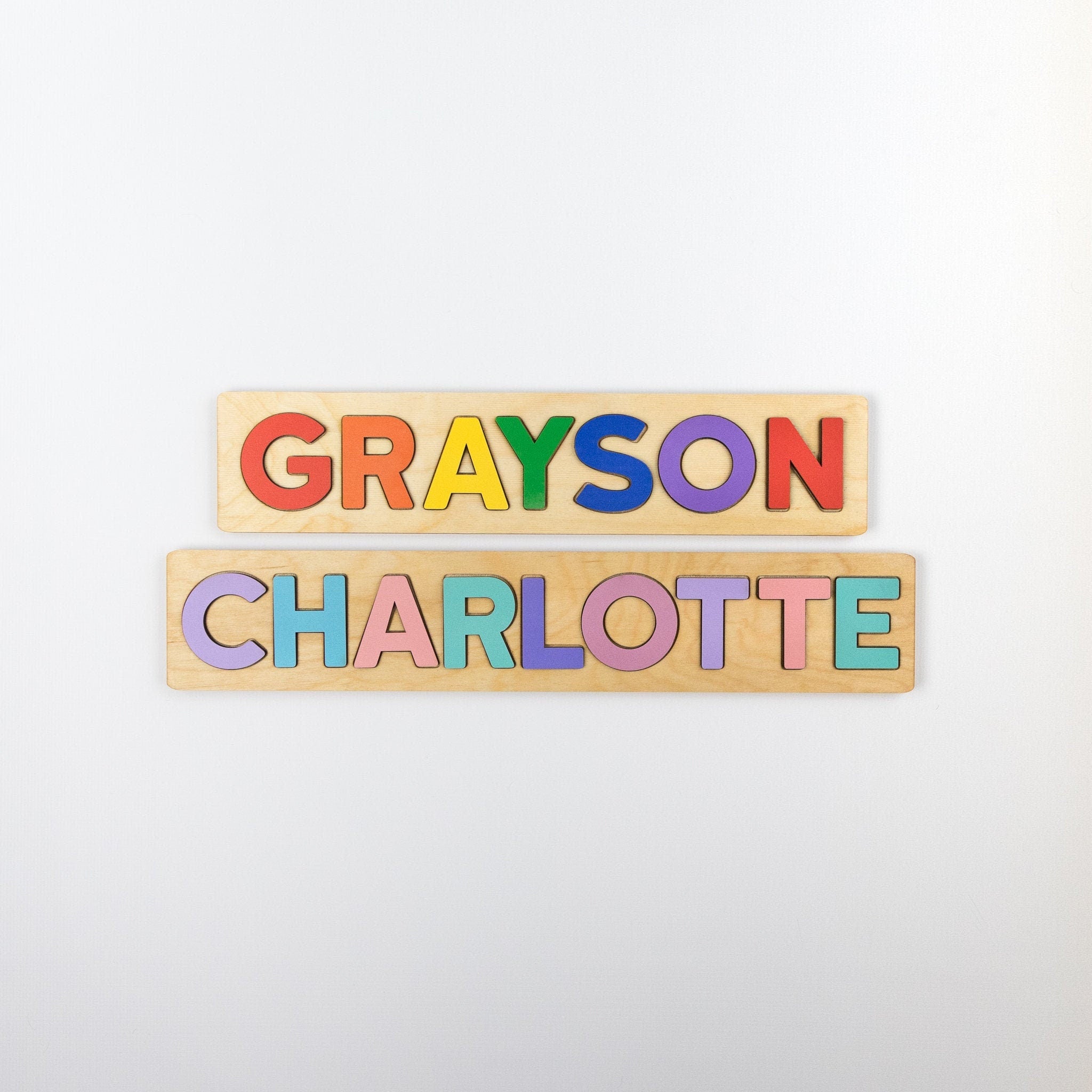 Wooden Name Puzzle, Primary Wood Name Puzzle, Personalized Toddler Puzzle, First Birthday Gift, Pastel Wooden Puzzle, Easter Basket Gift