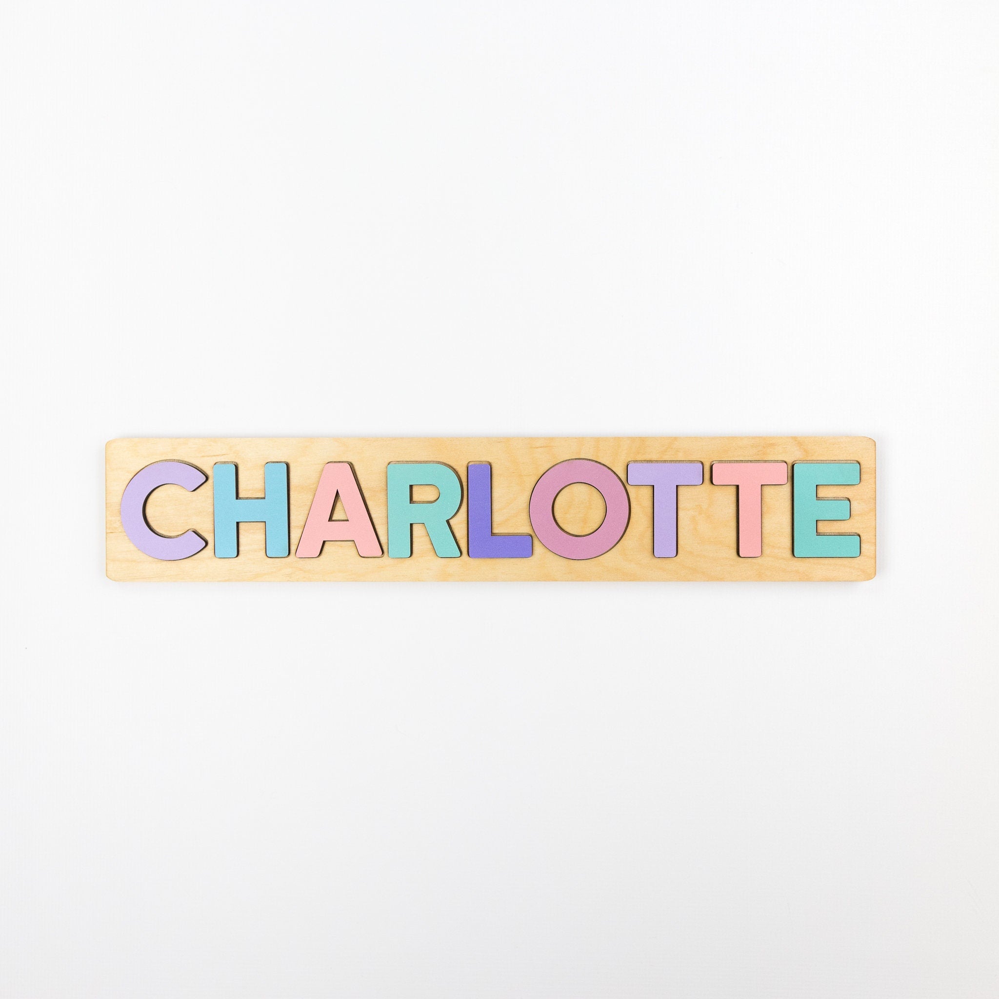 Wooden Name Puzzle, Primary Wood Name Puzzle, Personalized Toddler Puzzle, First Birthday Gift, Pastel Wooden Puzzle, Easter Basket Gift
