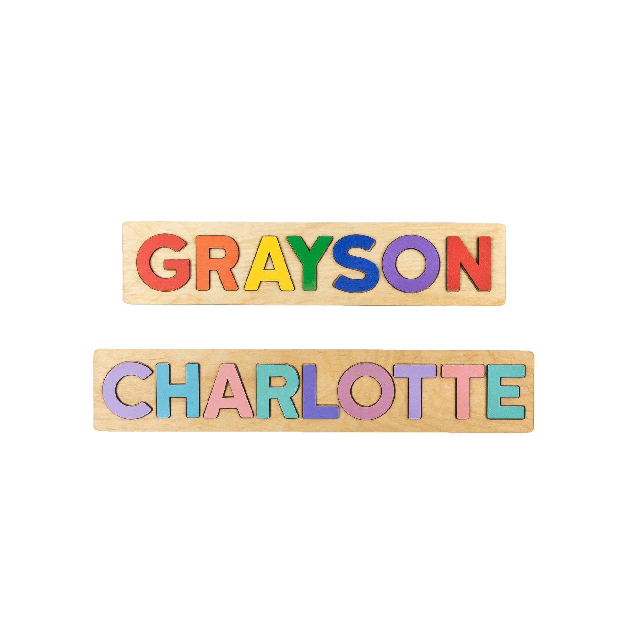 Wooden Name Puzzle, Primary Wood Name Puzzle, Personalized Toddler Puzzle, First Birthday Gift, Pastel Wooden Puzzle, Easter Basket Gift