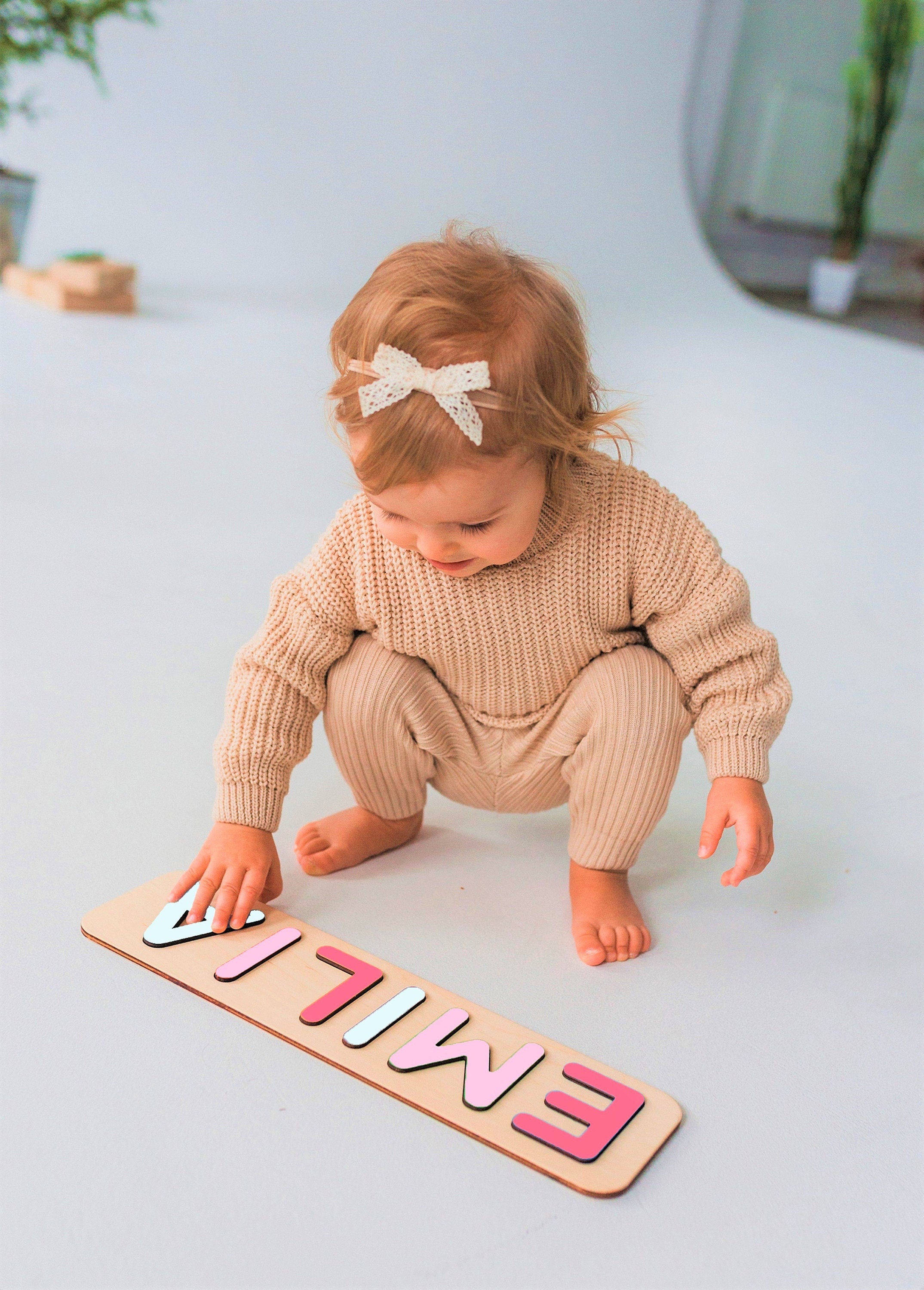 Personalized Name Puzzle, Toys for Toddler, Baby Shower, New Baby Gift, Name Puzzle With Pegs, First Birthday Gift, Baby Shower Gift