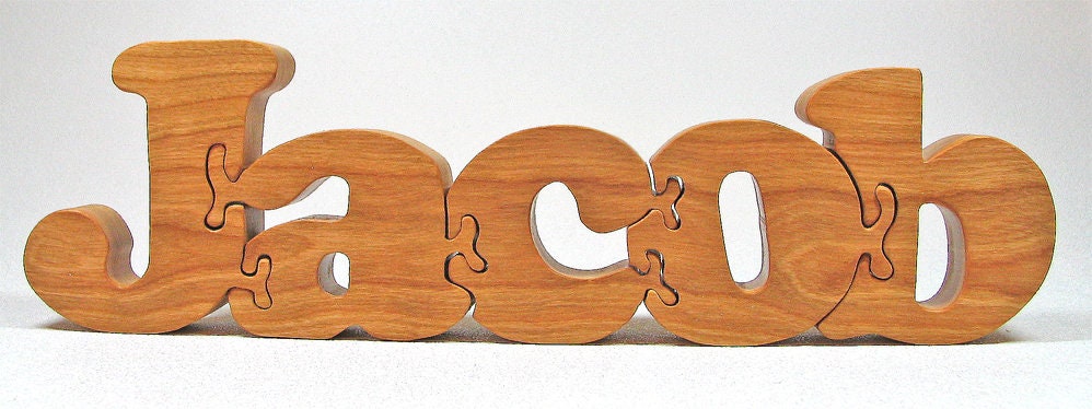 Wooden Name Puzzle, Personalized Gift, Custom Name Puzzle, Wooden Letter Puzzle, Newborn Baby Gift, Nursery Decor