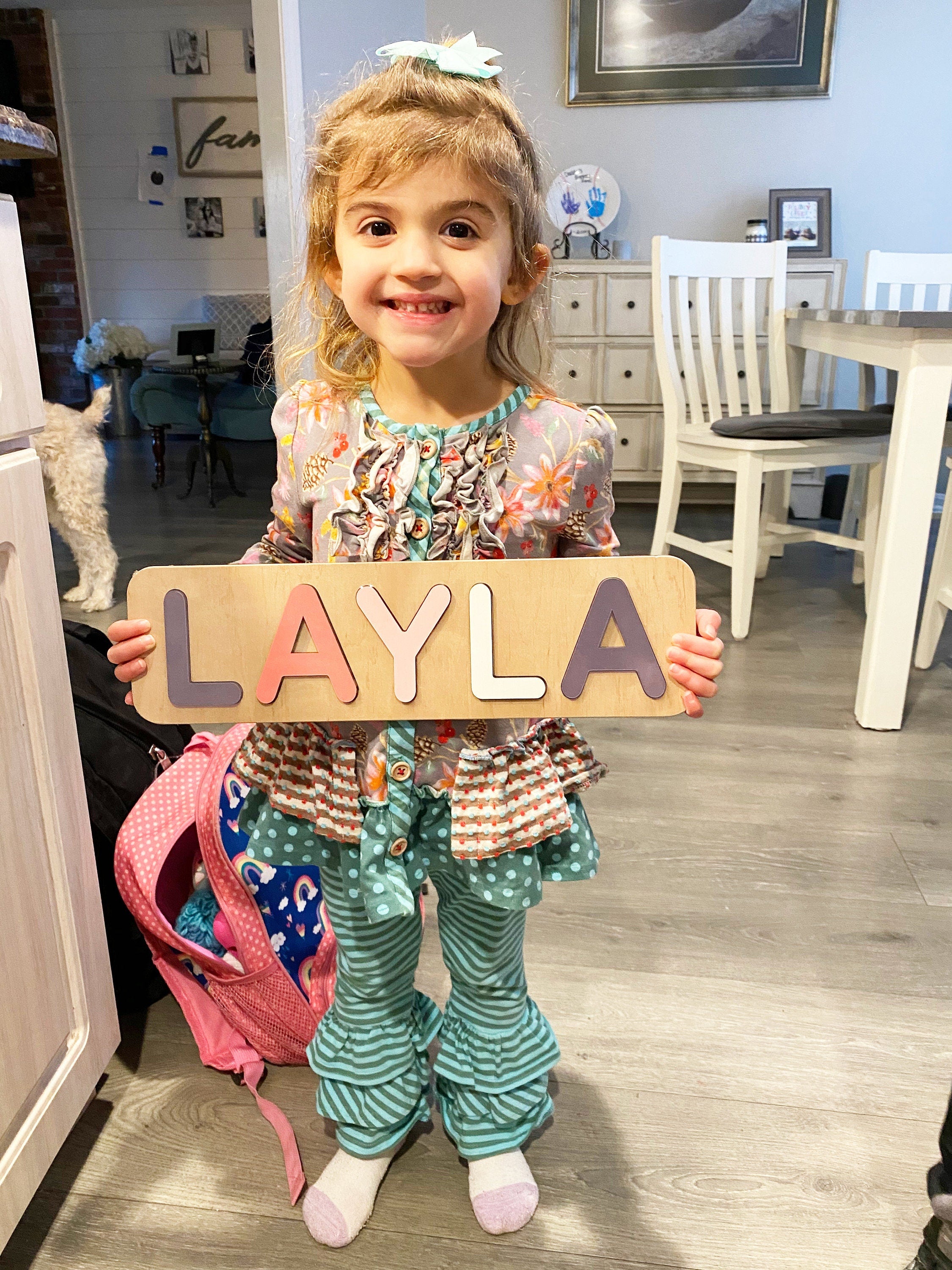 Personalized Name Puzzle, Toys for Toddler, Baby Shower, New Baby Gift, Name Puzzle With Pegs, First Birthday Gift, Baby Shower Gift