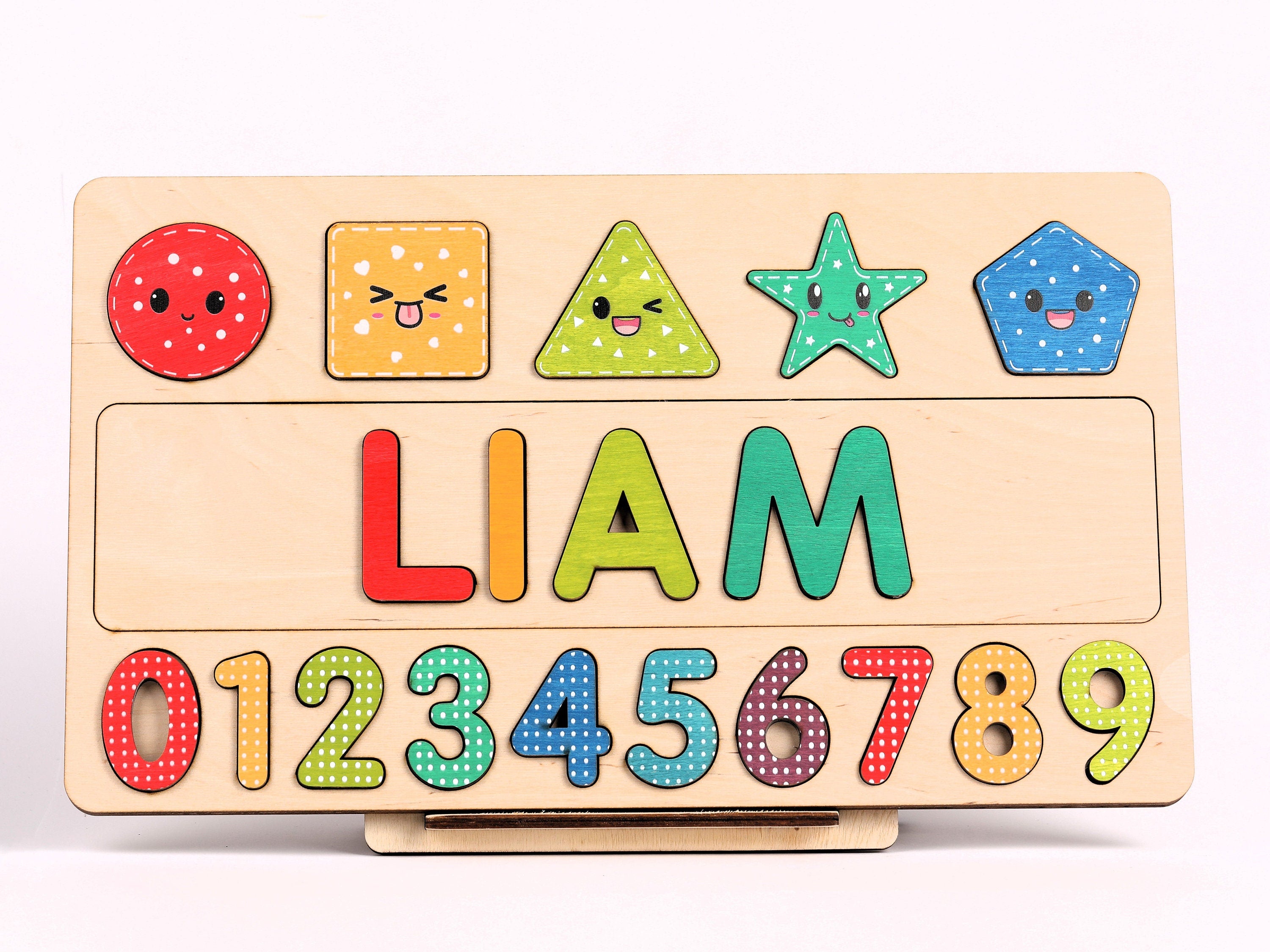 Wooden Name Puzzle | Gift for Kids | Name Puzzles for Toddlers | Montessori Baby Toys | First Birthday Gift | Baby Shower Gift