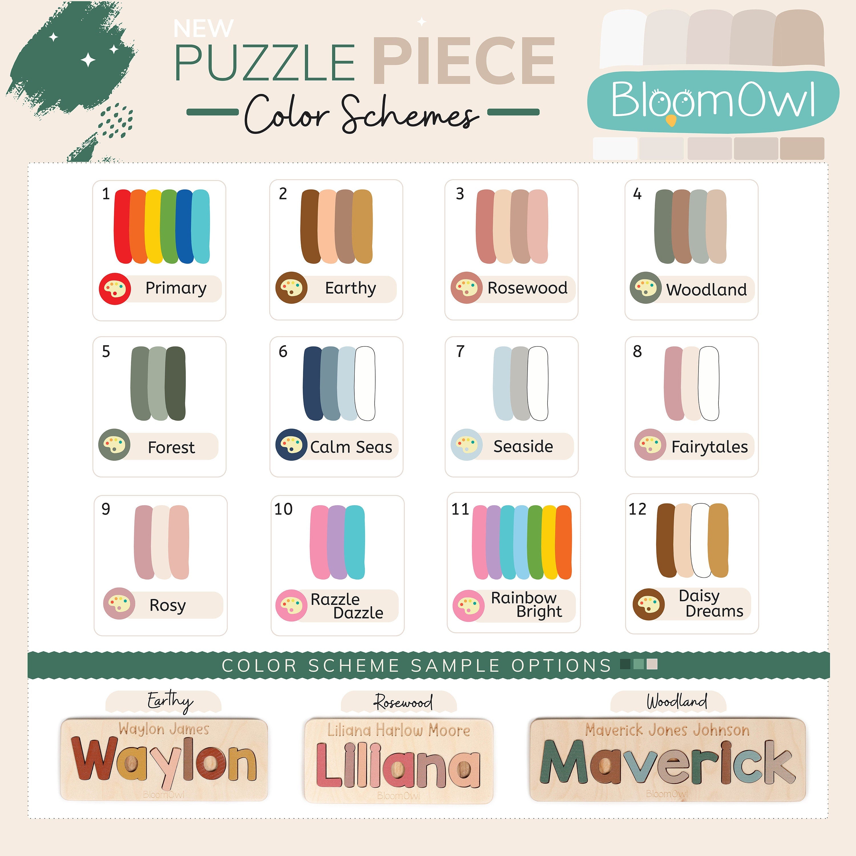 Wooden Name Puzzle, Upper and Lowercase, Easter Gifts for Kids, Name Puzzles for Toddlers and Baby, Montessori, Baby Shower, Newborn Gift