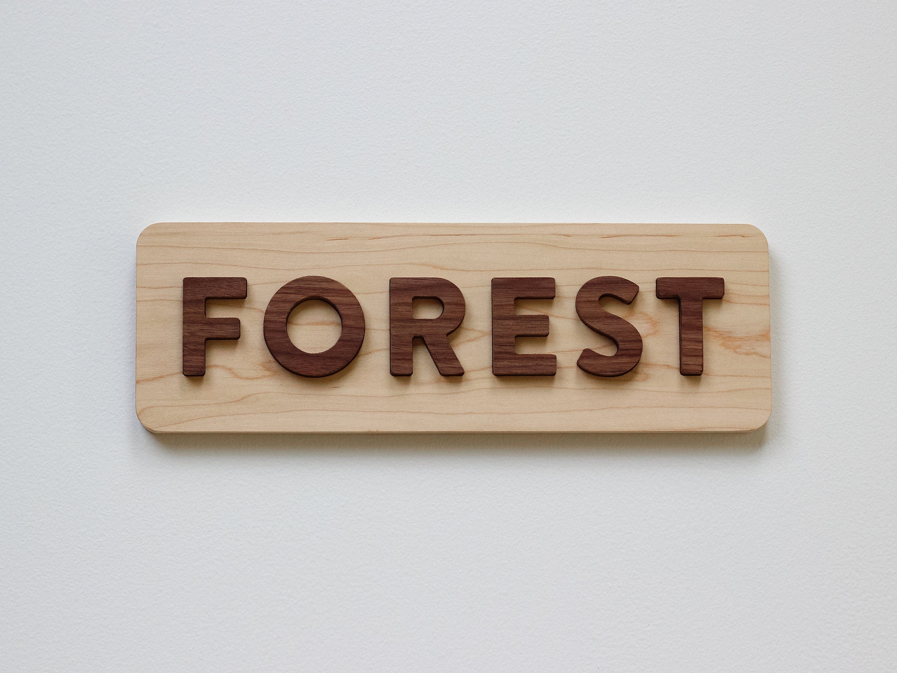 Wooden Name Puzzle for Toddlers and Babies • Montessori Learning Toy • USA Made Solid Wood Custom Puzzle • Personalized Gift • Walnut, Maple