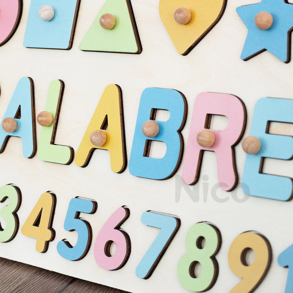 Personalized Puzzle-1st Birthday Gift-Gifts for Baby-Name Puzzle for Toddlers-Baby Name Puzzle-Baby Shower Gift-Christmas Gifts