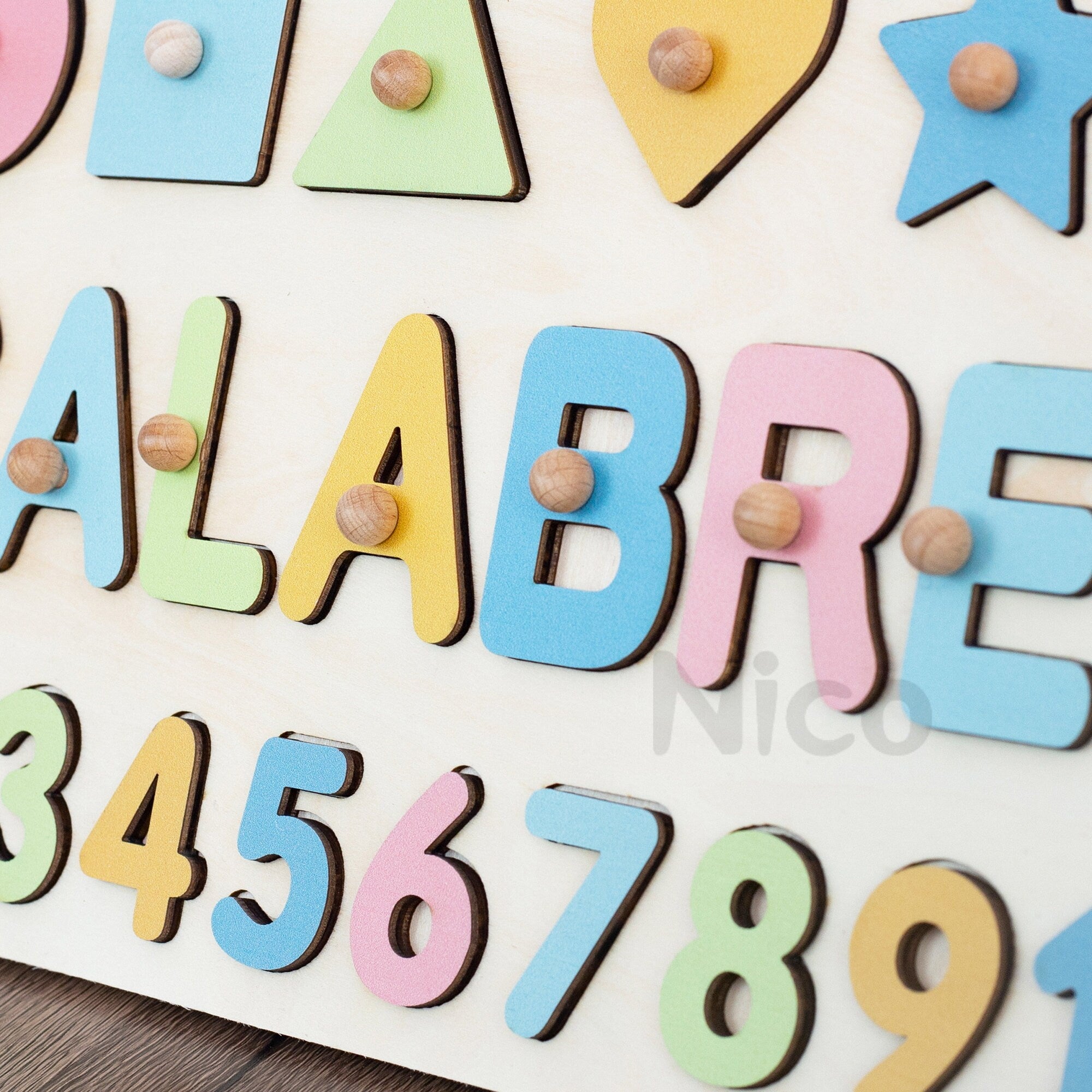 Personalized Puzzle-1st Birthday Gift-Gifts for Baby-Name Puzzle for Toddlers-Baby Name Puzzle-Baby Shower Gift-Christmas Gifts