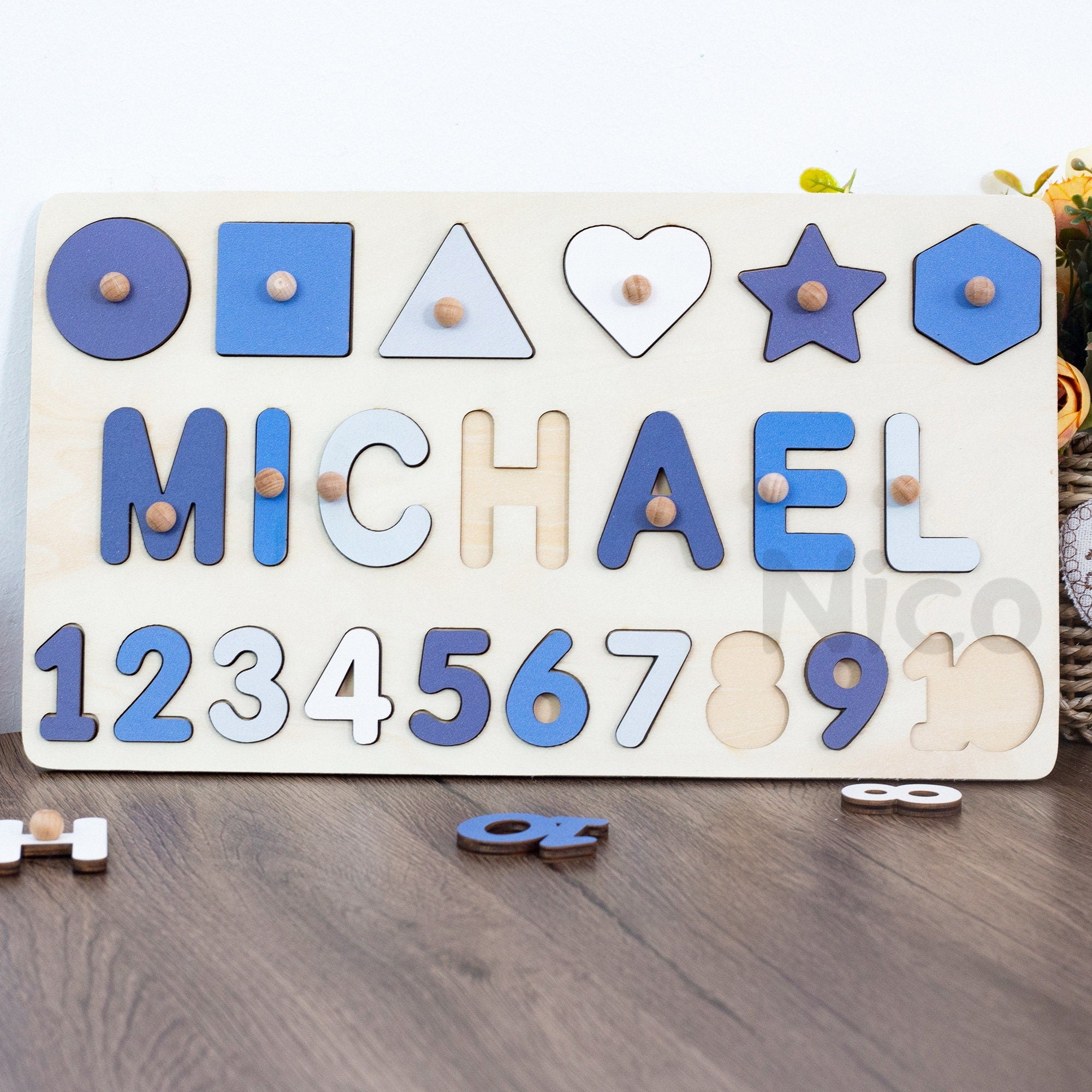 Personalized Puzzle-1st Birthday Gift-Gifts for Baby-Name Puzzle for Toddlers-Baby Name Puzzle-Baby Shower Gift-Christmas Gifts