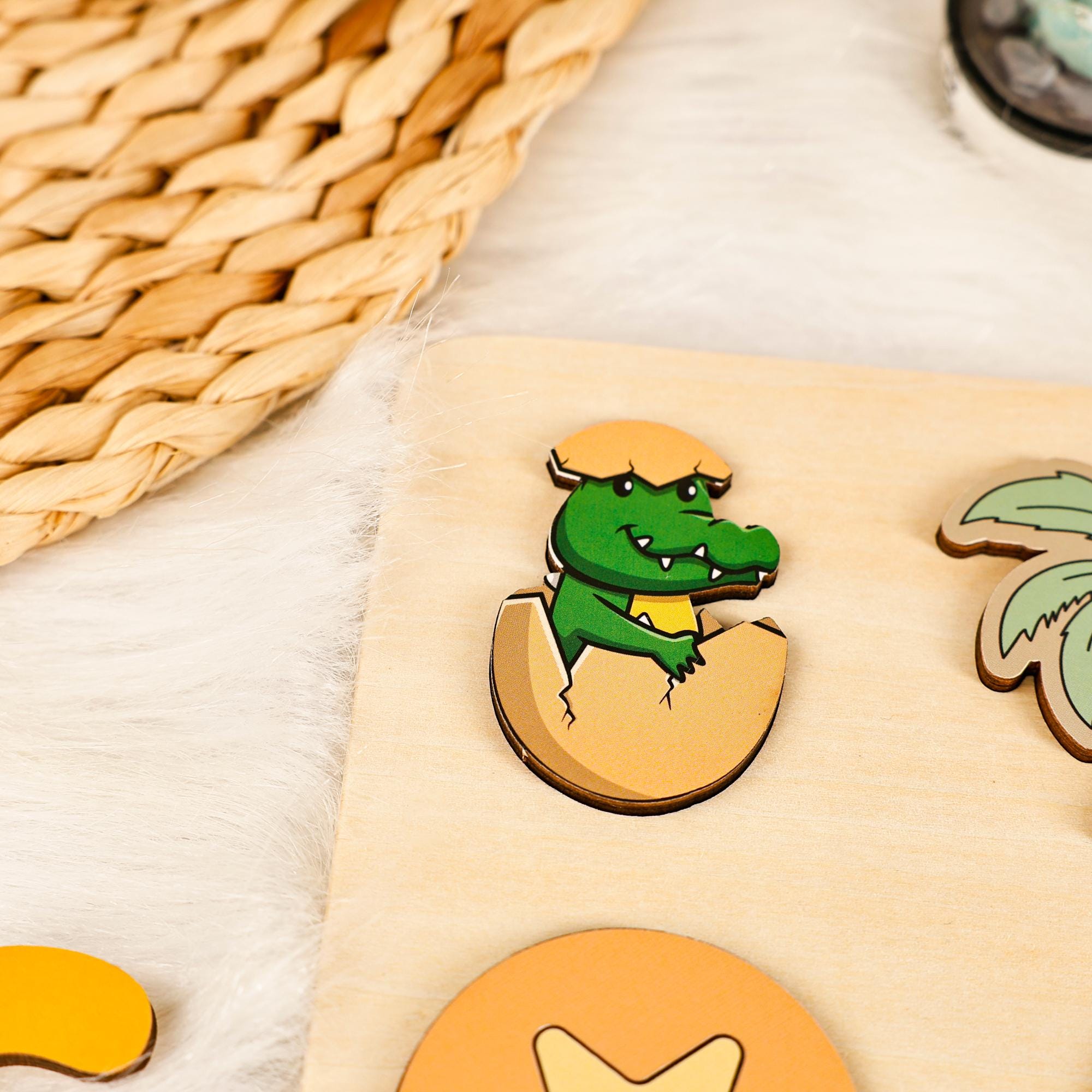 Personalized Kids Busy Board, Sensory Toy 2 Year-Old, Crocodile/Train Wooden Puzzle, Baby Name Puzzle, Nursery Decor, Unique Birthday Gift