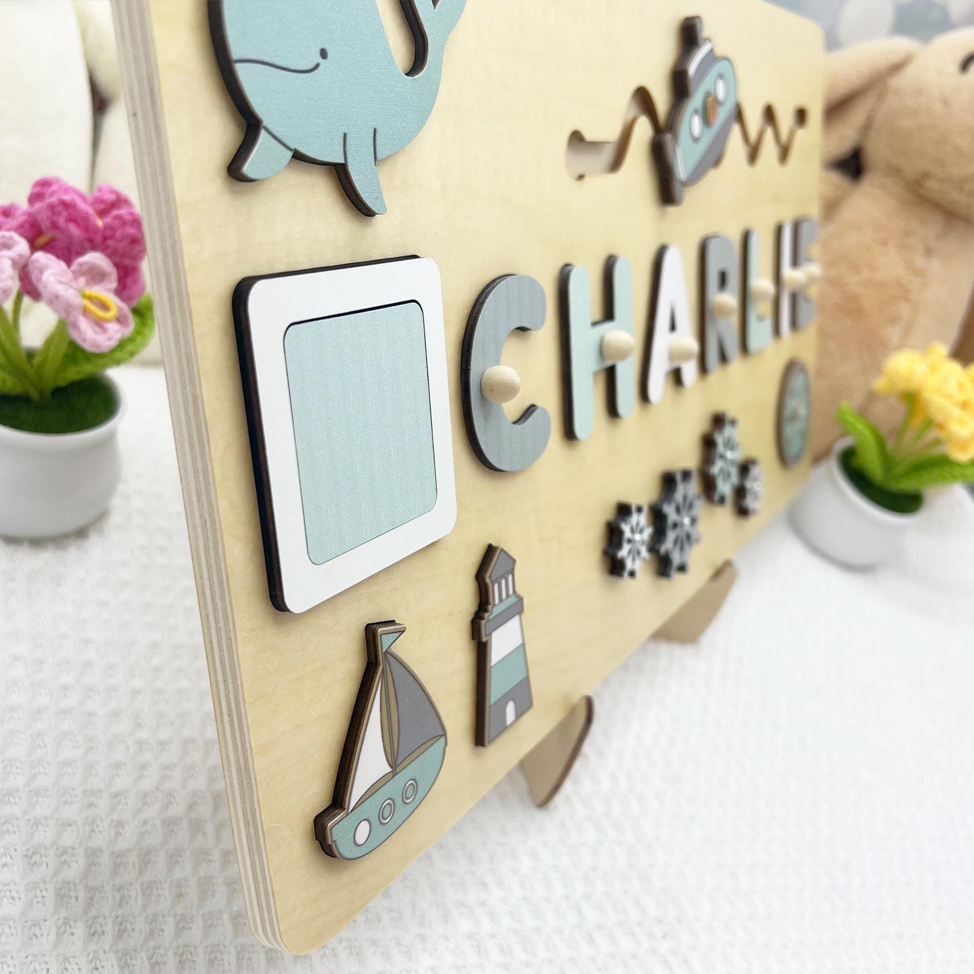 Wooden Toys For 1 Year Old, Personalized Wooden Name Puzzle, Custom Name Puzzle, Personalized Baby Gift 1st birthday, Baby Gifts