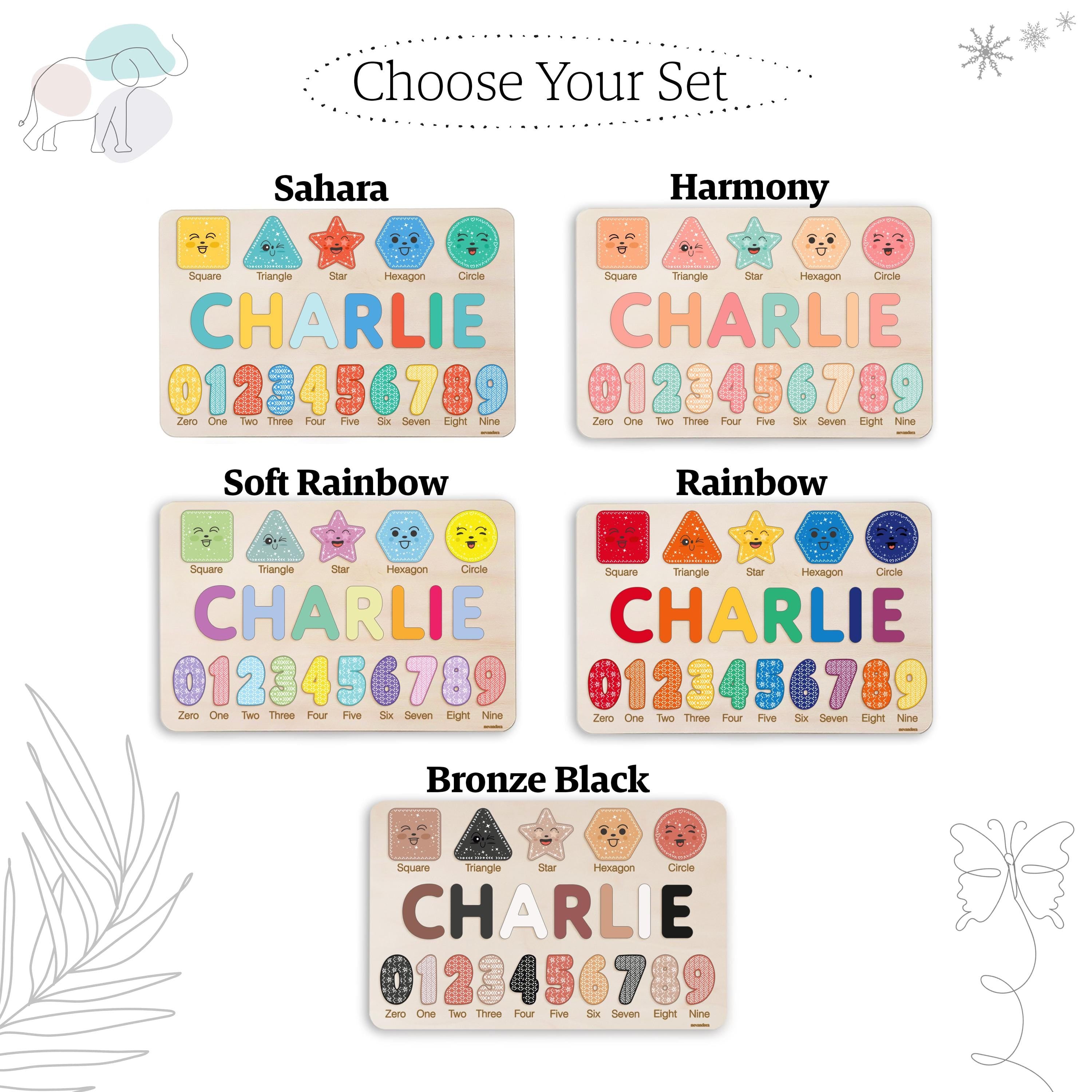 Wooden Busy Board Puzzle, Personalized Name Puzzle Toy, Baby Girl Gift, Nursery Decor, First Easter Gift, Custom Gift, One Year Old Gift