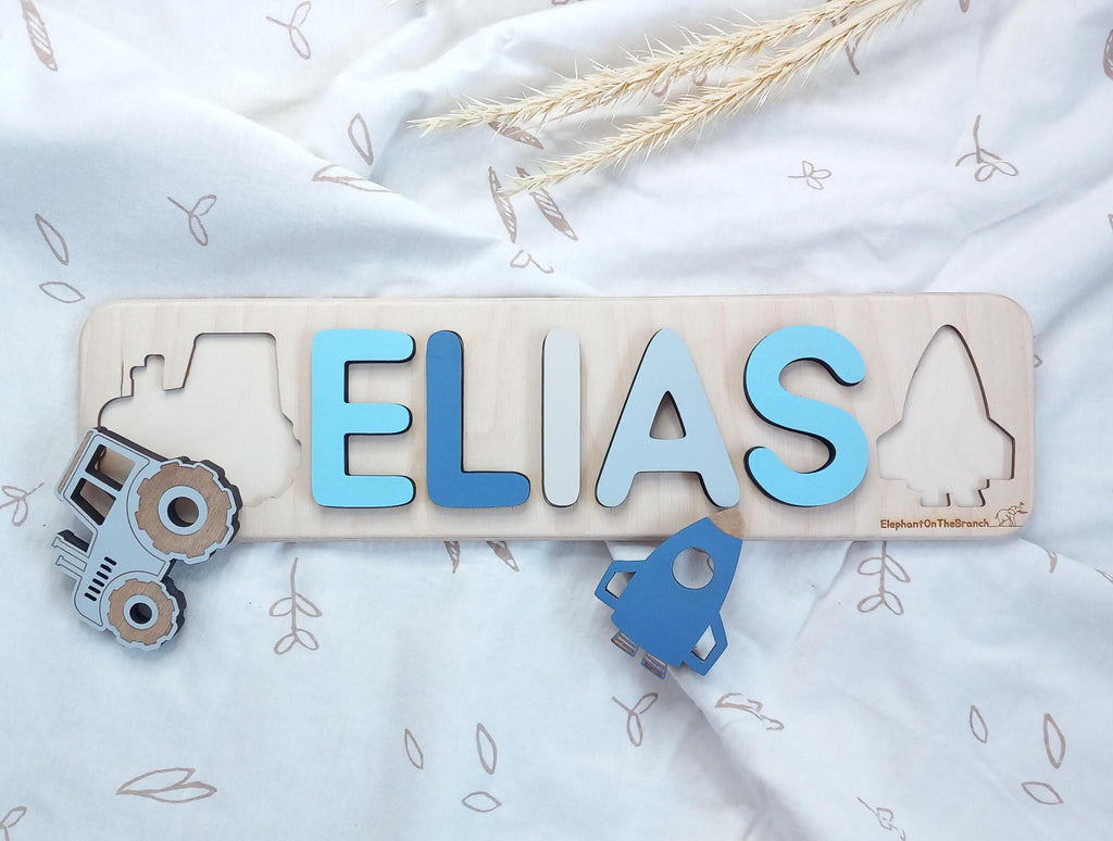 Personalized Name Puzzle, Toys for Toddler, New Baby Gift, First Birthday Gift, Baby Shower Gift