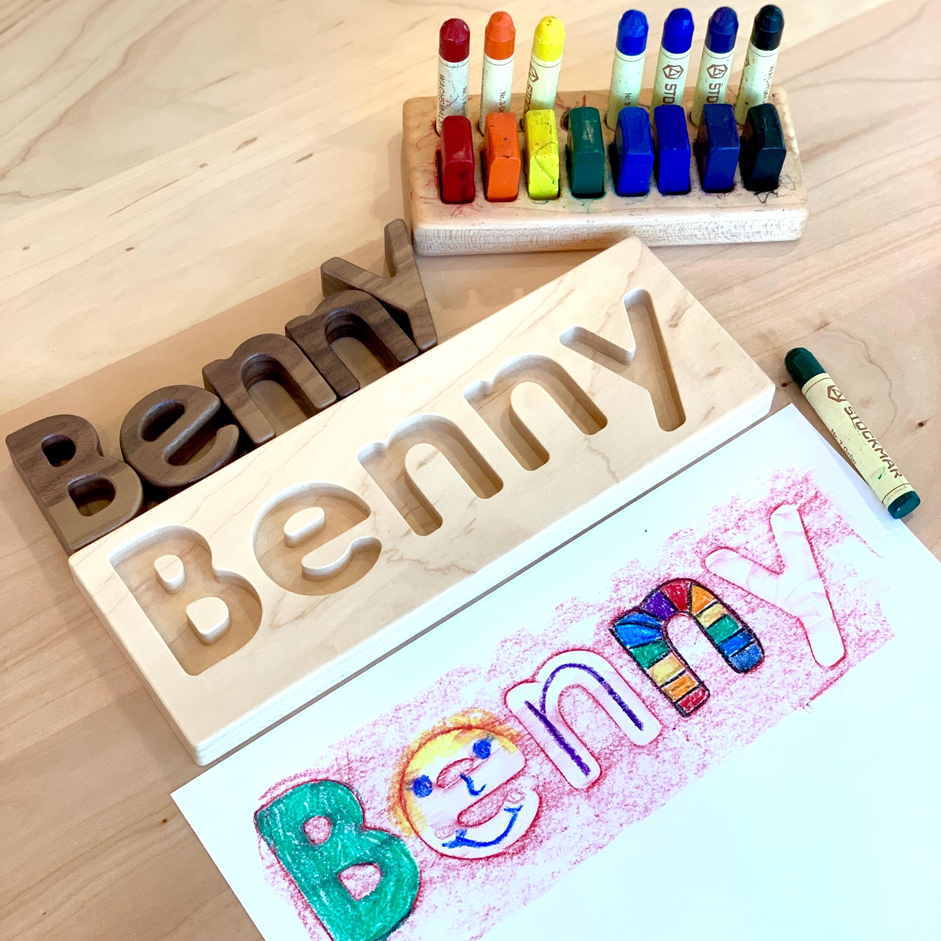 Wood Custom Name Puzzle "From Jennifer"