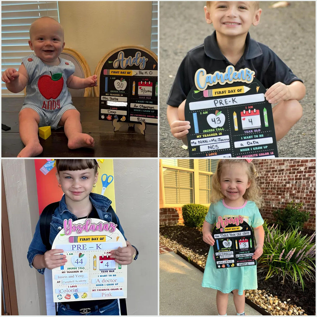 Personalized  First Day of School Interchangeable Sign