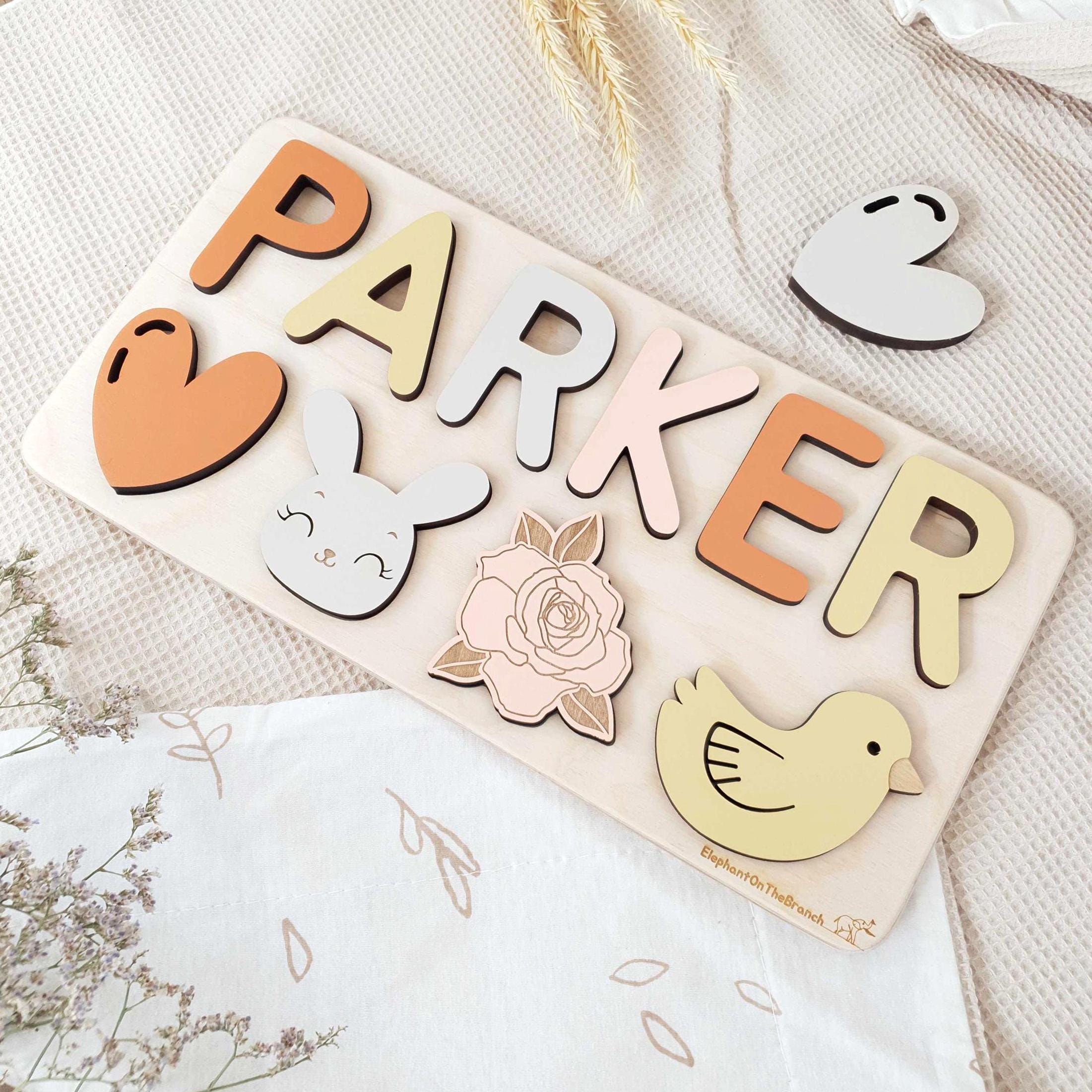 Personalized Name Puzzle, Toys for Toddler, New Baby Gift, First Birthday Gift, Baby Shower Gift