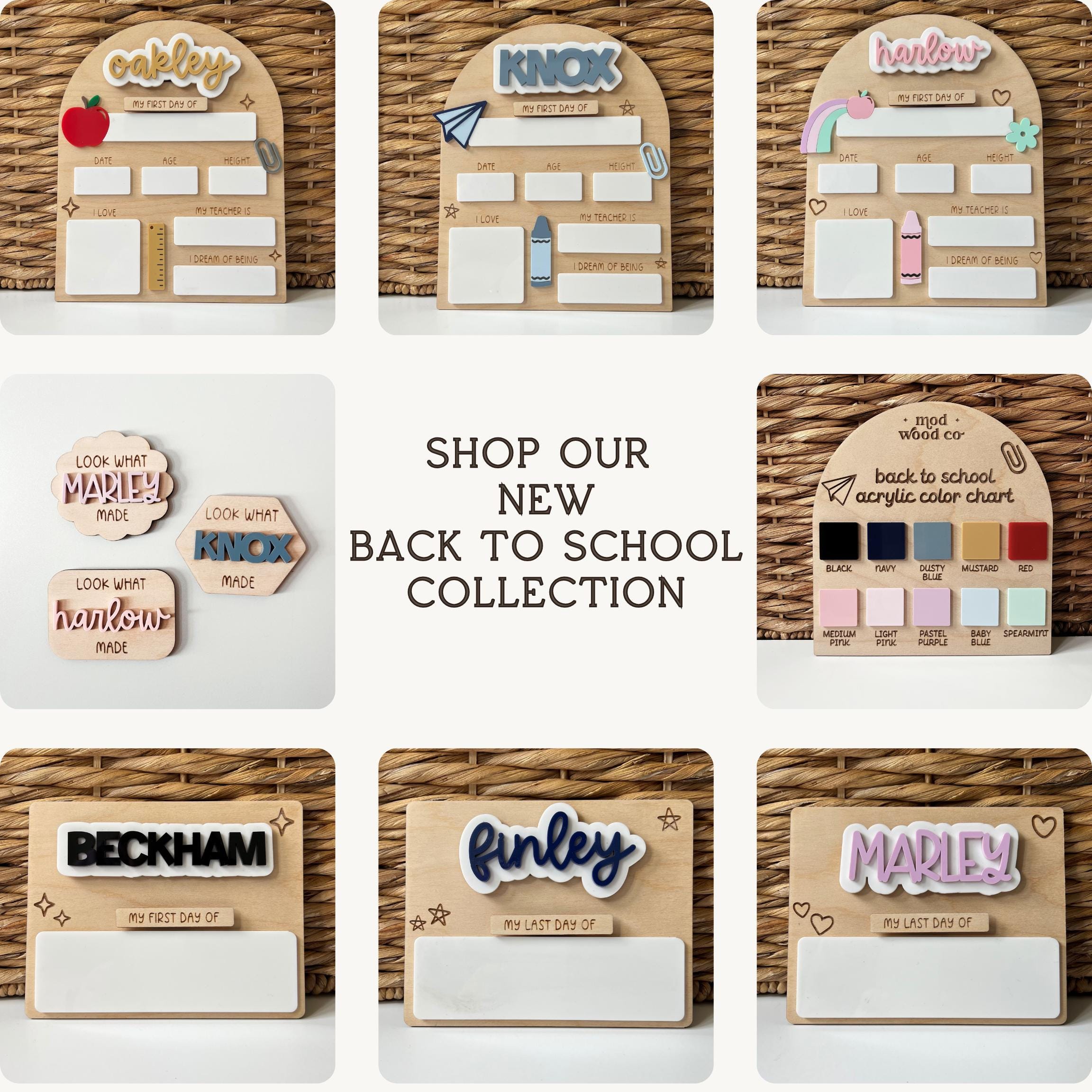 Personalized Dry Erase 1st Day of School Sign